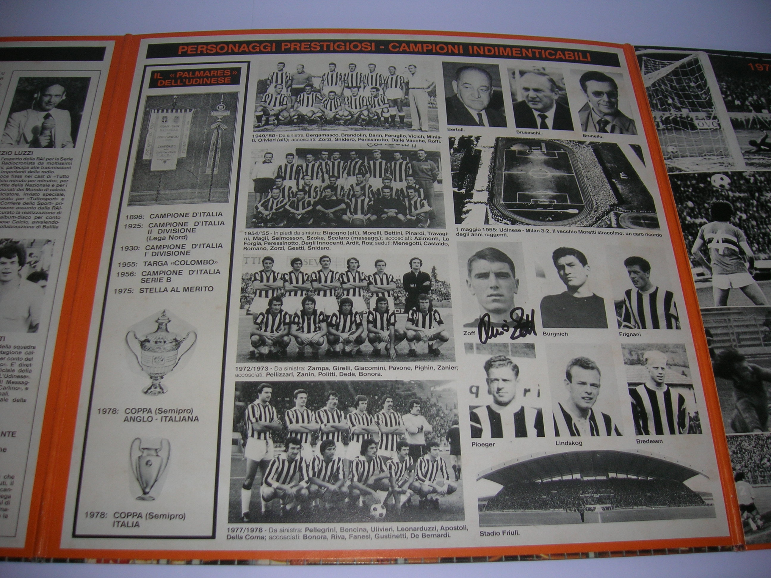 Udinese  calcio  con  disco  anni 70  C